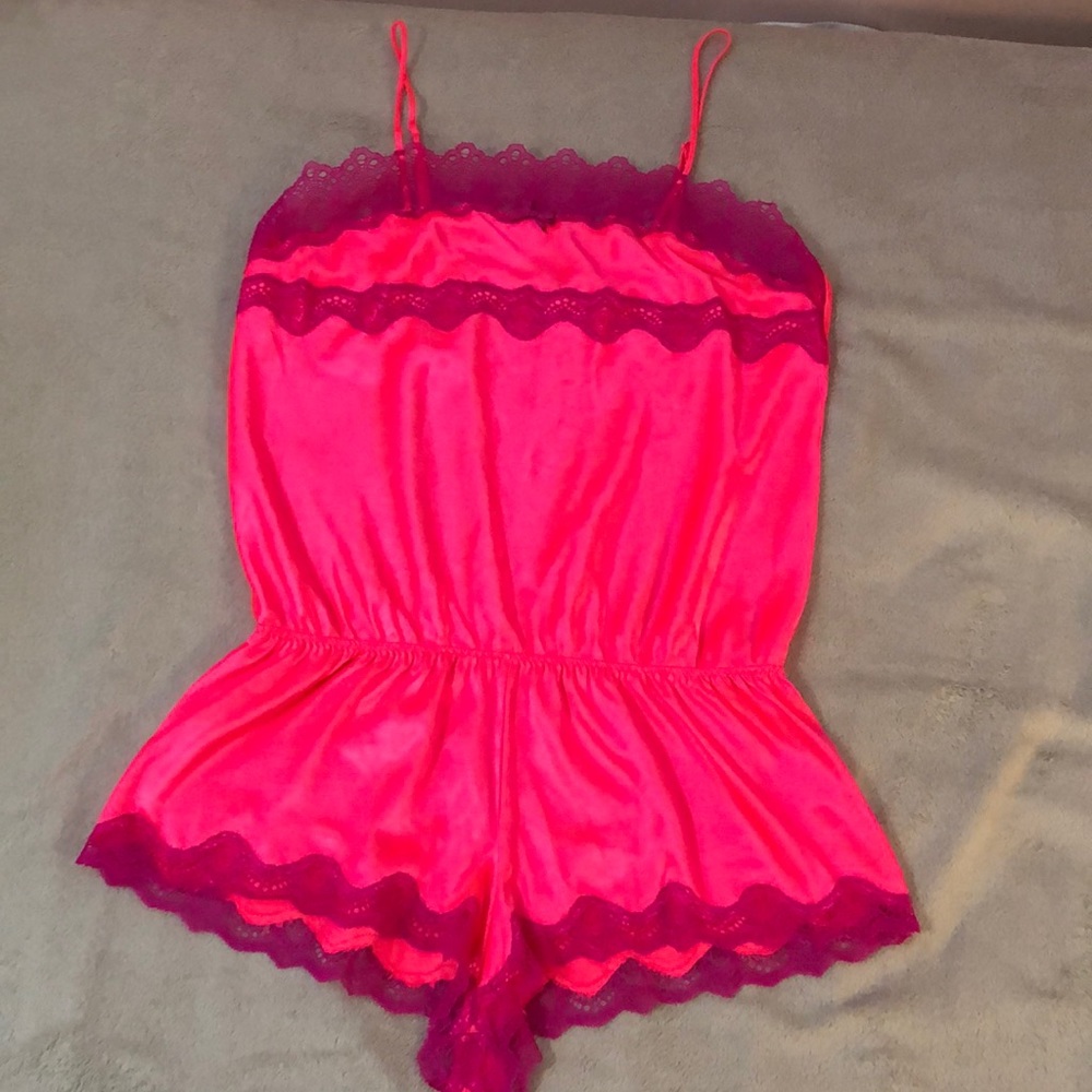 LG pink color Victoria-Secrets onepiece lengerie